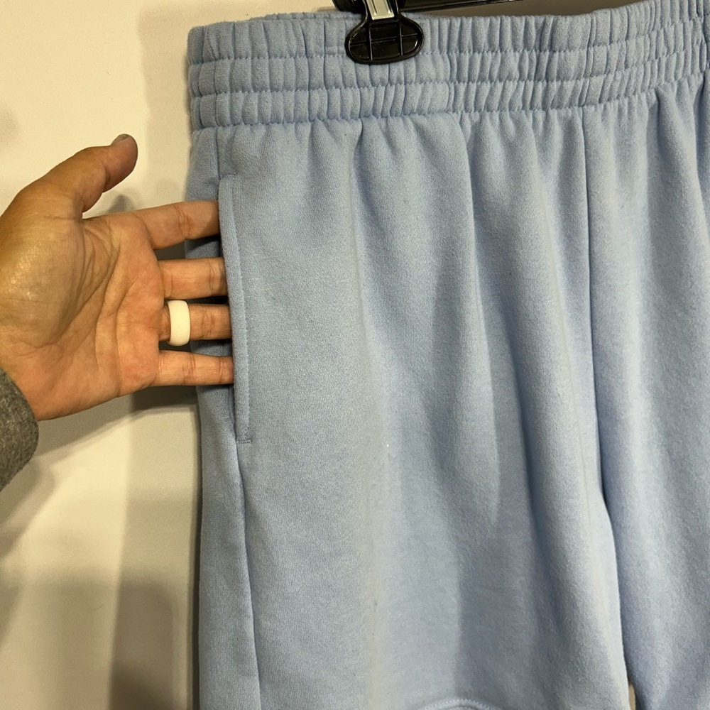 Light Blue Women's jogging Shorts - Picture 3 of 7